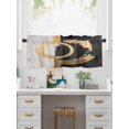 thumbnail image 5 of Valances for Windows Abstract Gold Black Rod Pocket Cafe Window Treatments Valance Curtains for Kitchen Bathroom Laundry Basement Windows 56"x16", 5 of 9
