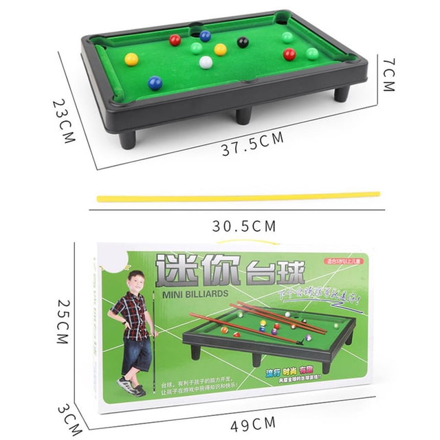 stanreset Mini Flocking Desktop Simulation Billiards Novelty Billiards Table Sets Children's Play Sports Balls Sports Toys
