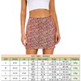 thumbnail image 2 of Falda casual estampada Mini falda de cintura alta Faldas cortas para mujer (Rosa L) FLhrweasw Para estrenar, 2 of 9