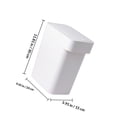 thumbnail image 2 of AURARMLET White Plastic Push-Type Trash Can with Lid Impact Resistant Kitchen Waste Basket, 2 of 8