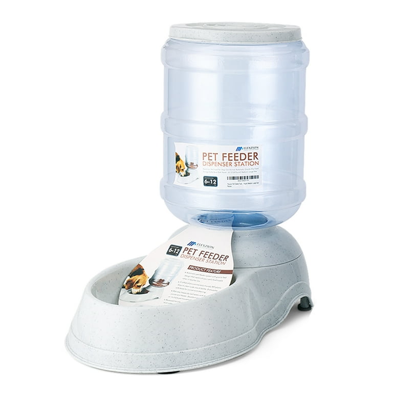 Pet Food Dispenser Station Self Replenish Pet Feeder Automatic Gravity Fed Dry Food Storage Container Bowl with Antimicrobial Plastic Skidproof
