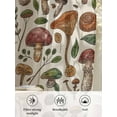 thumbnail image 6 of Fall Sheer Curtains 96 inches Long, Plant Vintage Mushroom Leaf Linen Texture Light Filtering Sheer Window Curtains Rod Pocket Voile Drapes for Bedroom Living Room, 52"W x 96"L 2 Panels, 6 of 7