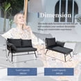thumbnail image 6 of RADIATA 3 Pcs Boho Outdoor Furniture Set with Ice Bucket Wicker Patio Sectional Sofa, Dark Grey, 6 of 6