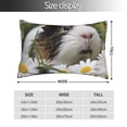 thumbnail image 2 of Goofa Daisy Guinea Pig Print Plush Throw Pillow Case, Soft Velvet with Hidden Zipper, Decorative Cushion Cover for Sofa, Bed, Car, and Home Décor-14"x20", 2 of 6