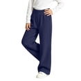 thumbnail image 5 of BXJX Girls Corduroy Pants, Outdoor Elastic Waist Straight Leg School Kids Casual Pants Navy Size 13-14 T, 5 of 7