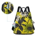 thumbnail image 5 of FORMRS Women's Travel Backpack Purse Anti-Theft Hidden Pockets Casual Shoulder Bag, Yellow Flowers, 5 of 7