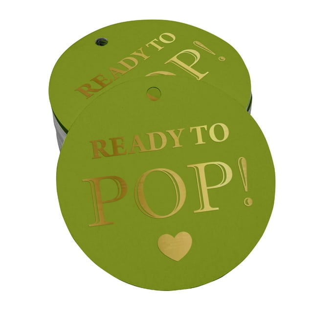 Inkdotpot Pack Of 100 Ready To Pop Baby Shower Favor Paper Tags Craft Real Gold Foil Hang Tags
