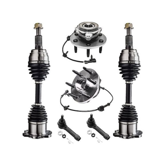 Front Axle and Wheel Hub Assembly Kit - Compatible with 2002 - 2006 Chevy Avalanche 1500 2003 2004 2005