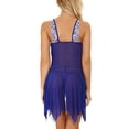 thumbnail image 3 of Frontwalk Women Chemise Floral Lingerie Deep V Neck Nightwear Ladies Teddy Sleepwear Lace Babydoll Blue XXL, 3 of 4