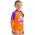 thumbnail image 3 of Cressi Purple Pequeno Girls Kids UV UPF+50 Sun Protective Starfish Rash Guard, S, 3 of 4