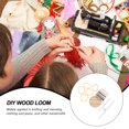 thumbnail image 4 of WRISTBIQUE 1Set Durable Wooden Loom for Weaving and Jeans Mending with Assorted Color Wool Yarns, 4 of 8