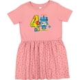 thumbnail image 3 of Inktastic 4th Birthday Robot Girls Toddler Dress, 3 of 5