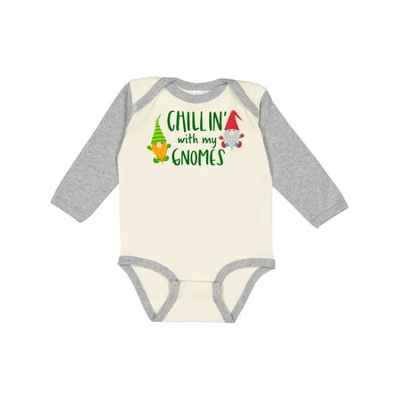 

Inktastic Chillin with My Gnomes Gift Baby Boy or Baby Girl Long Sleeve Bodysuit