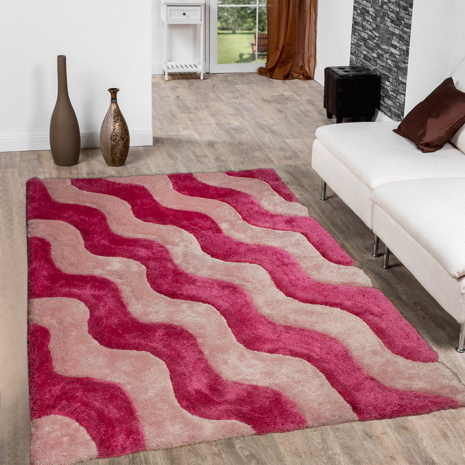 Contemporary pink rugs