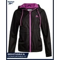 thumbnail image 2 of Reebok Womens Rain Jackets - Lightweight Hooded Waterproof Shell Windbreaker for Women (XS-3X), 2 of 7