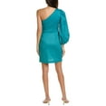 thumbnail image 2 of Ted Baker womens  One-Shoulder Linen-Blend Mini Dress, 1, Green, 2 of 3