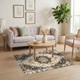 thumbnail image 3 of ODIKA 4'x6' Ultra-Soft Area Rug, Hallway Boho Vintage Distressed Frame Ornate Border Faded Southwestern None Washable, Bare feet friendly, Silk-Touch for Bedroom Home office, 3 of 7