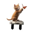 thumbnail image 2 of Estaca de gato de acrílico, letrero de acrílico, decoración de jardín, regalo, decoración, placa de gato, adornos, letrero 2D para césped, casa de cam, 2 of 6