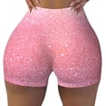 thumbnail image 2 of Balery Sparkly Glitter Pantalones cortos de entrenamiento estampados para mujer, sin costuras, ajustados, para gimnasio, yoga, correr, deportes, ejercicio activo, fitness.-XX-Large, 2 of 8