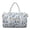 Blue Floral Print, variant on Garronmavis Patriotic Star Pattern Large Quilted Duffle Bag for Women, Weekender Travel Carry On Overnight Gym Dance Tote Bag with Zipper Pockets