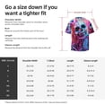 thumbnail image 5 of Xecao Neon Skull With Milkshake Men's Casual Short-sleeved Shirt, a button-up collared shirt with a pocket-3X-Large, 5 of 5