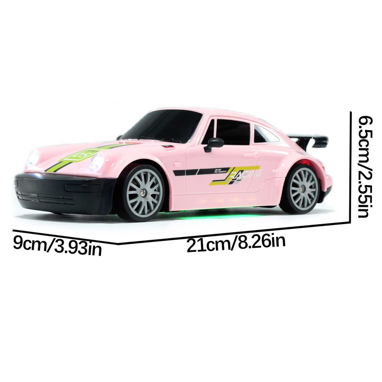 ​1:20 Scale RC Drift Car - 2.4GHz 4WD, 20KM/H High Speed, Rechargeable, LED Lights & Drift Tires (Remote Control Racing Car)​​ A