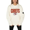 thumbnail image 2 of Women's Gameday Couture  Cream Kansas City Chiefs Premium Fleece Oversized Drop Shoulder Pullover Sweatshirt, 2 of 5
