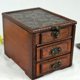 thumbnail image 2 of Joyero de madera con espejo, estilo chino, para anillos, collares y pendientes., 2 of 7