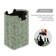 thumbnail image 3 of Yayeee Freestanding Laundry Hamper with Handle Collapsible Large Storage Basket for Clothes, Retro Green Abstract, 3 of 7