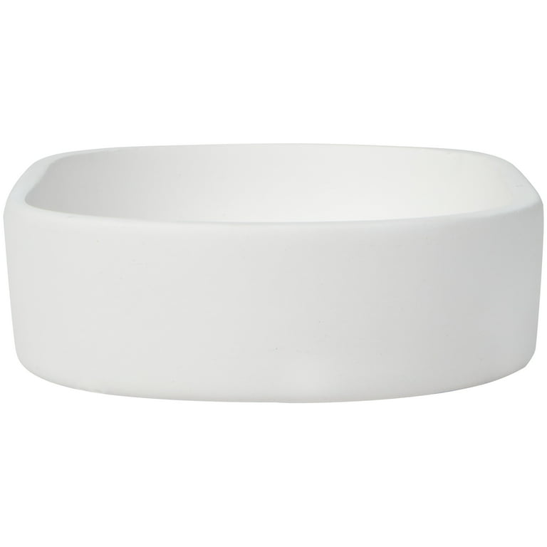 4 pack) Hello Hobby Trinket Tray, White Ceramic, Ready to Paint 3