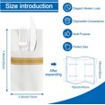 thumbnail image 2 of Paquete de 50 servilletas desechables de tacto de lino, bolsillo integrado para cubiertos, servilletas decorativas de boda, tela doblada como servilleta de fiesta, suave, fuerte, absorbente, 2 of 4