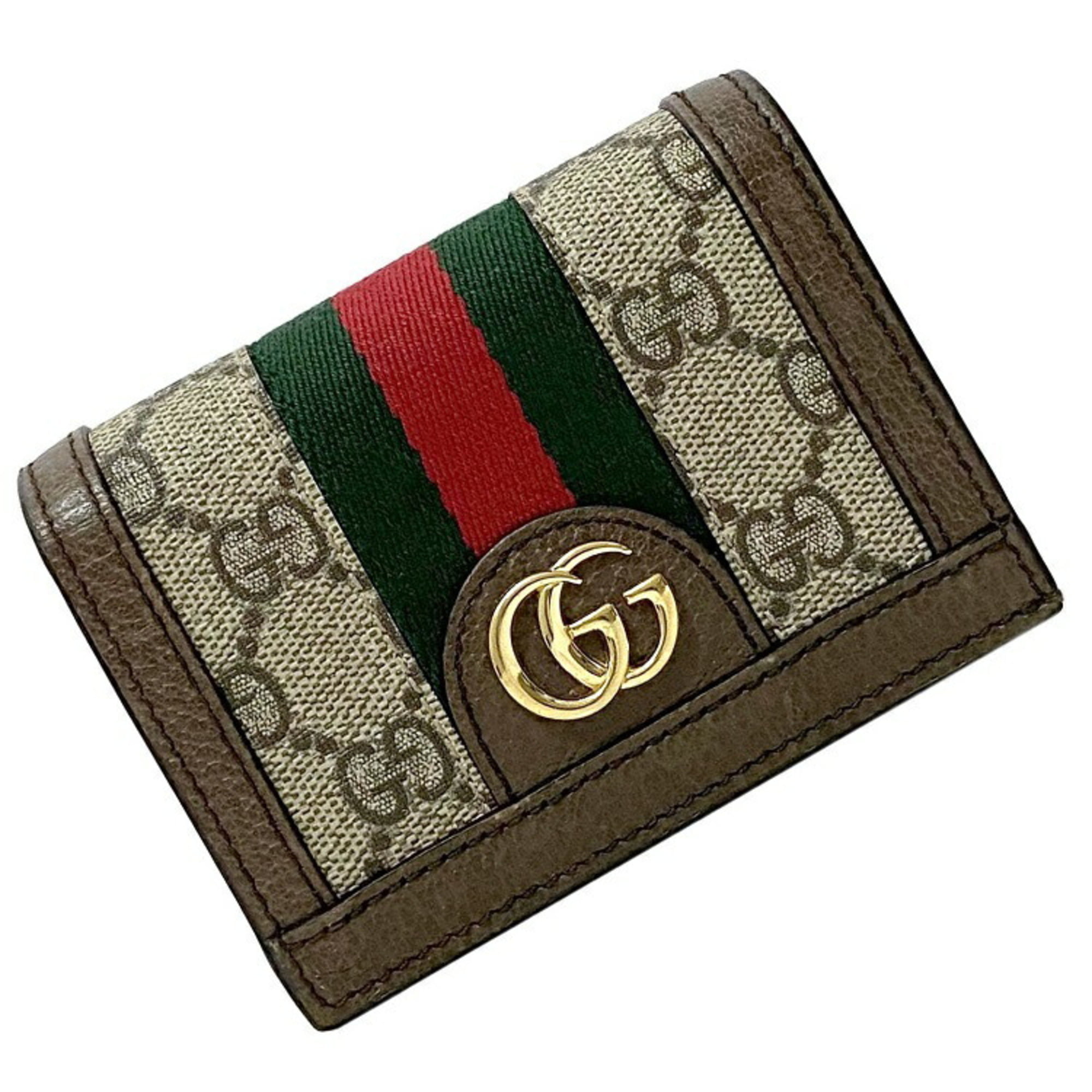 Gucci - Authenticated Ophidia Wallet - Leather Beige for Women, Good Condition