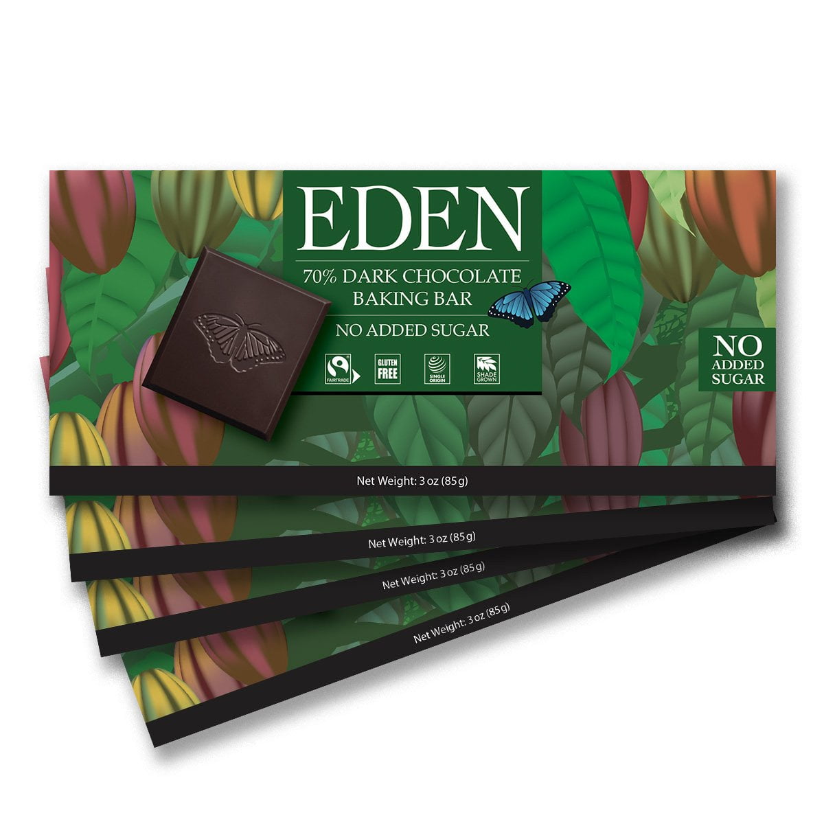 Eden 70% Dark Chocolate Baking Bar – 4 Pack