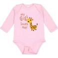 thumbnail image 3 of Inktastic My Gigi Loves Me- Cute Giraffe Boys or Girls Long Sleeve Baby Bodysuit, 3 of 5