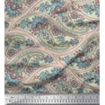 thumbnail image 1 of Soimoi Polyester Crepe Fabric Waves,Floral & Paisley Print Fabric by Yard 42 Inch Wide, 1 of 1