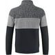 thumbnail image 3 of Chaqueta de trabajo para hombre, cárdigan informal de punto grueso con cremallera completa y cuello levantado, suéteres con bolsillos Gris oscuro con azul marino xxl ER, 3 of 4
