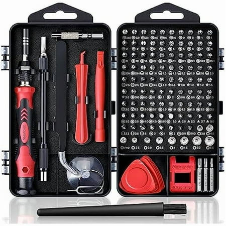 CJBPrecision Screwdriver Set, 122 in 1 Computer Screwdriver Kit, Laptop Screwdriver Sets with 101 Magnetic Drill Bits, Electronics Tool Kit Compatible for Computer, Tablet, PC, iPhone, PS4 Repair