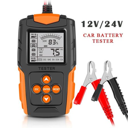 12V Car Battery Tester, Battery Load Tester Automotive 12V Alternator Starter Tester Digital Auto Battery Analyzer Charging Cranking System Tester for Car Truck Marine Motorcycle Boat