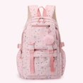 thumbnail image 6 of Aesthetic Backpack with Pendant, Star Print Laptop Backpack, Multi-layer Bookbag for Shopping Work (Pink), 6 of 7