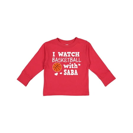 

Inktastic I Watch Basketball with Saba Gift Toddler Boy Girl Long Sleeve T-Shirt