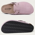 thumbnail image 1 of AComwarm Sabots en Daim pour Femmes avec Sangle Réglable Semelle en Liège Mules en Cuir Chaussons Unisexes Confortables Chaussures de Pommes de Terre, 1 of 5