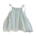 thumbnail image 3 of TAIAOJING Toddler Summer Child Girls Net Sheen Straps Neck Sweet Cake Style Princess Skirt Puff Skirt Trendy 2-3Y, 3 of 6