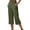12# Army Green, variant on Womens Capri Pants Plus Size High Waisted Stretch Cropped Golf Workout Yoga Work Pants Pull On Dressy Casual Business Capris Black 2XL