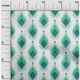thumbnail image 2 of oneOone Cotton Silk Sea Green Fabric Asian Ikat Sewing Craft Projects Fabric Prints By Yard 42 Inch Wide, 2 of 4