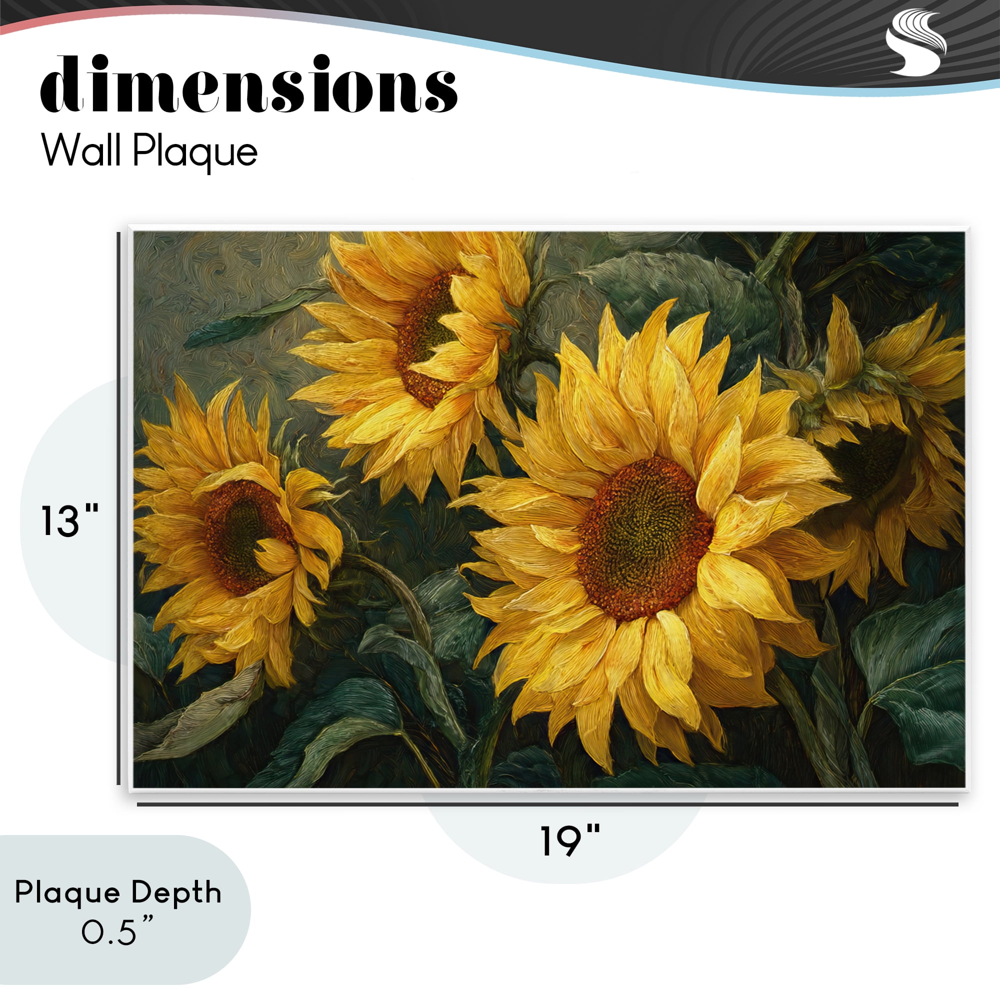 Stupell Industries Sunflowers For The Soul Wall Plaque Art, design by Tina LeCour