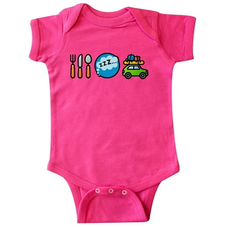 

Inktastic Vacation Eat Sleep Travel Gift Baby Boy or Baby Girl Bodysuit