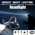 thumbnail image 1 of Linterna LED Recargable USB para Exteriores con Sensor de Encendido Automático, 3 Modos de Luz y Haz de Ángulo Amplio - Lámpara de Cabeza Resistente Compatible para Camping, Senderismo,, 1 of 12