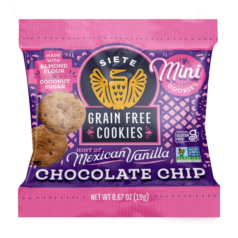 Siete Foods Grain Free Mexican Vanilla Chocolate Chip Cookies, 8
