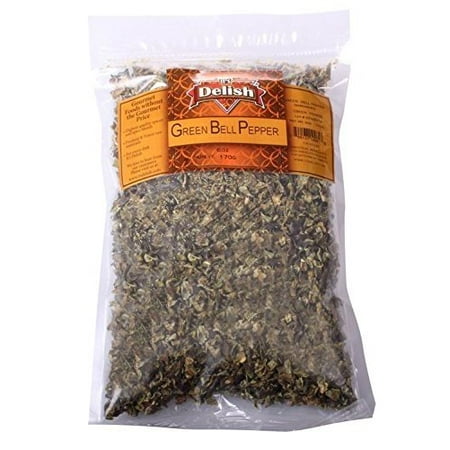 Dried Green Bell Peppers by Its Delish, 8 oz.