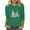 Green 01, variant on Christmas Shirts for Women 3/4 Length Sleeve Crew Neck T-shirts Xmas Printed Holiday Graphic Tees (2XL, Black 01)